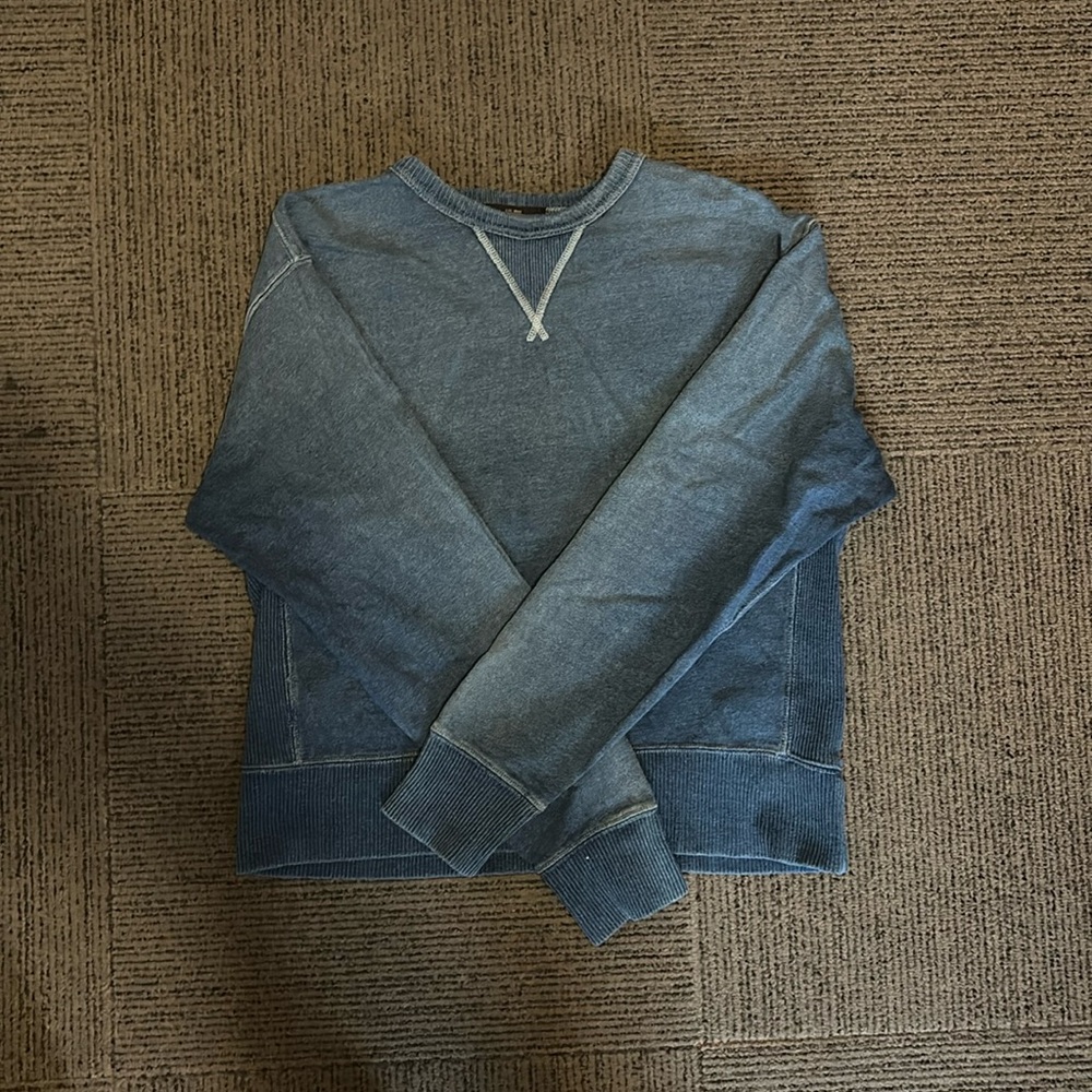 RRL Men’s Indigo Crewneck Sweatshirt Large